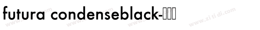 futura condenseblack字体转换